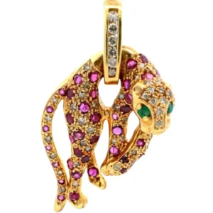 K18 ルビー・多色石 ネックレス/ペンダントトップ R1.48・E0.07・D0.98ct