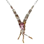 K18K18WG クンツァイト・多色石 ネックレストップ 19.64 ct 0.45 ct