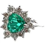 Pt･Pm900 エメラルド・ダイヤモンド ピアス/イヤリング 0.65・0.45ct