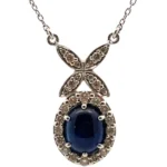 K18WG サファイア・ダイヤモンド ネックレス/ペンダントトップ S2.84・D0.47ct