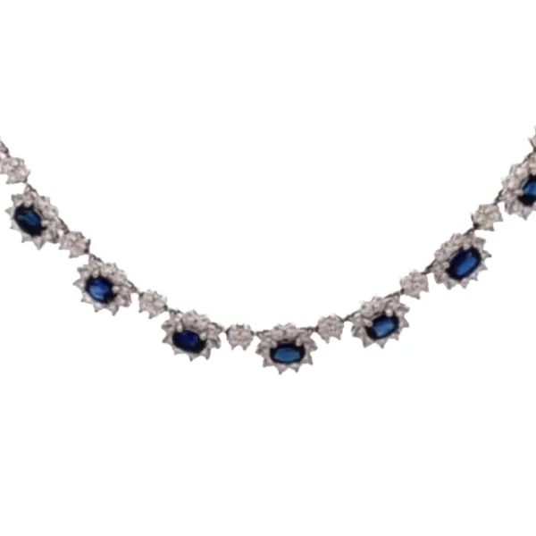 Pt･Pm900 サファイア・ダイヤモンド ネックレス/ペンダントトップ 11.54・8.88 ct