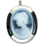 K14 カメオ・シェル・オニキス ブローチ