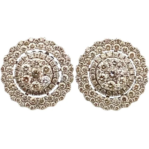 K18WG ダイヤモンド ピアス/イヤリング 1.5・1.5ct