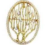 K18 ダイヤモンド ブローチ