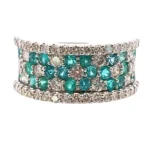 K18WG トルマリン・ダイヤモンド P0.81・D1.15ct