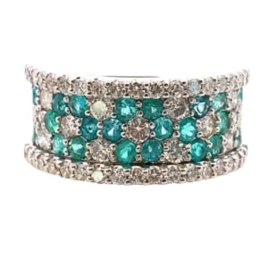 K18WG トルマリン・ダイヤモンド P0.81・D1.15ct