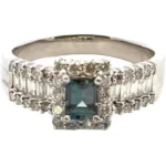 Pt･Pm900 ブラジル産アレキサンドライト・ダイヤモンド リング 0.70.93ct