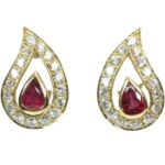 K18 ルビー・ダイヤモンド ピアスイヤリング 0.85・0.83 ct D0.77・D0.77 ct