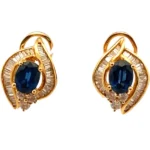 K18 サファイア・ダイヤモンド ピアス/イヤリング S2.80・D1.12ct