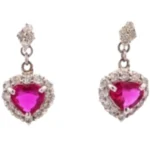 K18WG ルビー・ダイヤモンド ピアス/イヤリング 0.61・0.74 ct 0.28・0.28 ct