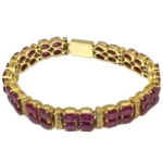 Ｘ線結果K18 充填ルビー・ダイヤモンドブレスレット/ バングル