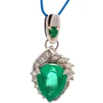 Pt･Pm900 コロンビア産エメラルド・ダイヤモンド リング 11.85・2.06ct