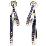 K18WG/K14WG サファイア ピアス/イヤリング S3.37ct