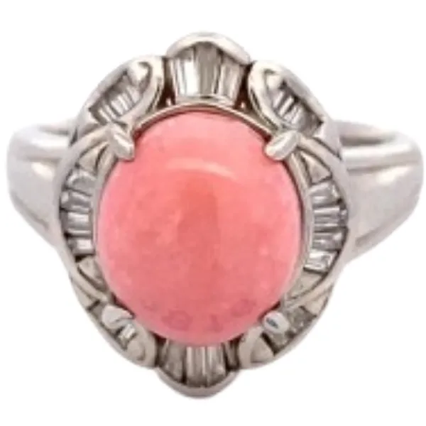 Pt･Pm900 コンクパール・ダイヤモンド リング 5.501 ct 0.28 ct