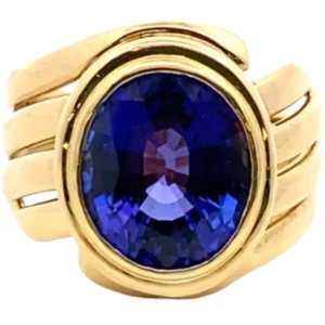 K18 タンザナイト リング 6.2ct