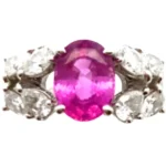 タサキ Pt･Pm900 ピンクサファイア・ダイヤモンド リング 1.6・0.85ct