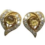 K18 ルチレイテッドクオーツ・ダイヤモンド ピアス/イヤリング 1.480・1.320 ct