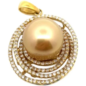 K18 パール・ダイヤモンド ネックレスペンダントトップ 1.4ct