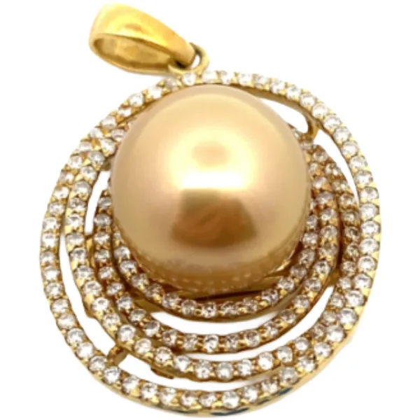 K18 パール・ダイヤモンド ネックレス/ペンダントトップ 1.4ct
