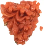 K18 サンゴ ブローチ