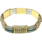 Pt850/K18 ダイヤモンド ブレスレット/バングル E2.70・D1.55 ct