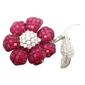 K18WG/K14WG ルビー・ダイヤモンド D0.52・0.28ct