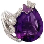 K18 アメシスト・ダイヤモンド リング S27.7 ct S0.20・D0.64 ct