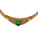 K18 エメラルド・ダイヤモンド ネックレス E1.66・D0.45 ct