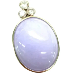 Pt･Pm900 ラベンダー翡翠・透明石 ネックレス/ペンダントトップ 88.61ct