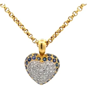 K18 サファイア・ダイヤモンド ネックレス/ペンダントトップ S4.79・D1.01ct