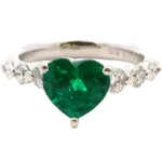 Pt･Pm900 コロンビア産エメラルド・ダイヤモンド リング 1.53・D0.6ct