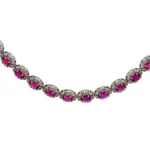 K18WG ルビー・ダイヤモンド ネックレス/ペンダントトップ 10.77・5.09 ct