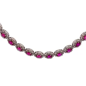 K18WG ルビー・ダイヤモンド ネックレス/ペンダントトップ 10.77・5.09 ct