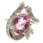 Pt･Pm900 クンツァイト・ダイヤモンド KN4.3・0.56ct