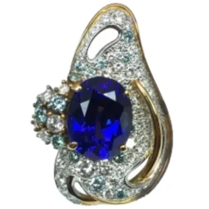 Pt900/K18[Kﾒｲﾝ] タンザナイト・ダイヤモンド リング T13.16 ct D3.16 ct