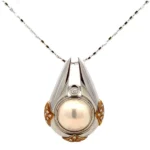 K18/K18WG マベパール・ダイヤモンド ネックレス/ペンダントトップ 0.36ct