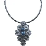 K18WG アクアマリン・ダイヤモンド ネックレス/ペンダントトップ 1.81 ct 0.17 ct