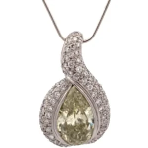 K18WG ダイヤモンド ネックレスペンダントトップ 6.235 ct 1.55 ct