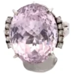 Pt･Pm900 クンツァイト・ダイヤモンド リング 1.462 ct D0.15 ct