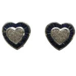 K18 サファイア・ダイヤモンド ピアス/イヤリング 4.4・0.13 ct