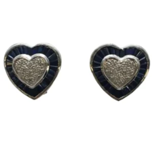 K18 サファイア・ダイヤモンド ピアス/イヤリング 4.4・0.13 ct