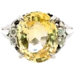 Pt･Pm900 サファイア・ダイヤモンド リング 5.18ct