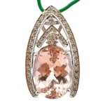 K18 モルガナイト・ダイヤモンド M13.02・D0.54ct