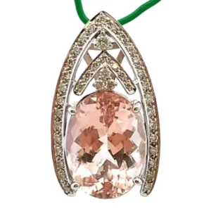 K18 モルガナイト・ダイヤモンド M13.02・D0.54ct