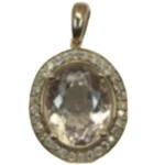 K18 モルガナイト・ダイヤモンド ネックレス/ペンダントトップ 2.29 ct D0.18 ct