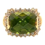 K18 ペリドット・ダイヤモンド 8.54・0.56ct