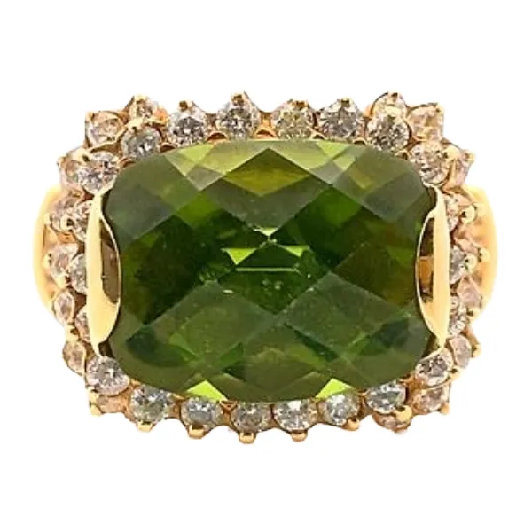 K18 ペリドット・ダイヤモンド 8.54・0.56ct