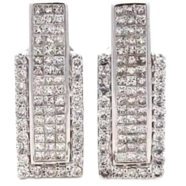 K18 ダイヤモンド イヤリング D1.05・D1.05 ct