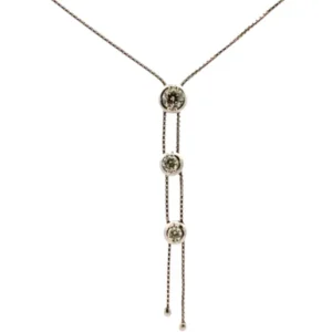 タサキ K18WG ダイヤモンド ネックレス 0.56ct