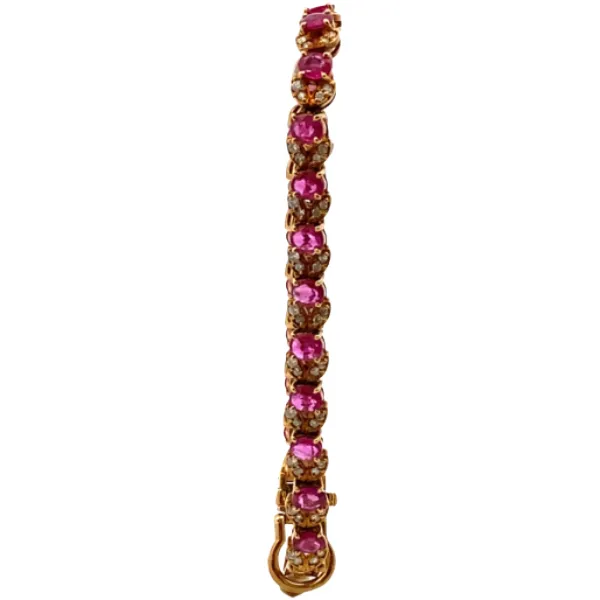 K18 ルビー・ダイヤモンド ブレスレット 5.82・D1.00ct